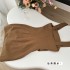 Brown camisole short skirt