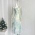 Blovelan wilderness dreamy romantic temperament retro oil painting watercolor blending neck hanging holiday dress summer