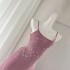 FunnJ handmade rhinestone holiday waist cinching mid length fish tail dress women's bag hip suspender skirt