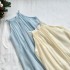 Hhyii Iris Summer Blue Tencel Hanging Neck Dress for Women Summer Sleeveless Flaw Style A-line Skirt