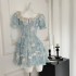 Leng Island 2024 Summer New French Small Man Super Immortal Atmosphere Charm Sweet Floral Cake Dress