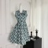 sasaouni   The Wizard of Oz butterfly bow strap plaid dress for women in summer, super beautiful dress for summer