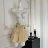 MUKOK fashion sense full~Cotton fashion vest top short pleated skirt cotton set