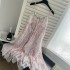 DOLL Original Flow Fairy Jellyfish Vacation Style Hanging Neck Strap Dress Design Sense Medium length Strap Dress