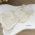 Miss Weiss, Babylonian lover, sweet girl, polka dot slim fit fishbone lace top, small suit