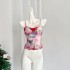 FunnJ sweet butterfly girl with waist bag, hip suspender dress, exposed navel, spicy girl suspender vest