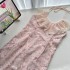 07/16 20:00 Your Lazy Llan Illusion Rose Romantic Two Color Hanging Neck Lace Dress