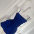 Pinky Piggy Hot Galaxy Klein Blue Splicing Strap Dress Temperament Waist Skirt