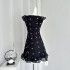 AHY fan benefits 50% off 3D embroidered dress for women in summer, with slim sleeves and short skirt. Tea break