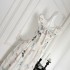 French style camisole long dress for women's summer new butterfly print waist cinching dress