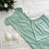 Click to receive a 20 yuan coupon for a light Su mint tea break, French bubble sleeves, hollowed out first love fish tail dress