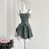 THE FUTURE Original Rose Denim Dress for Women in Summer 2024 New Look, Slim and Spicy Girl Strap Skirt, High End