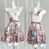 DoggyQing High End 24 Limited Edition Butterfly fly dream Back Cross Printed Strap Skirt