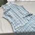 THE FUTURE Island Love Letter Korean Dress Checkered Small New Sleeveless Small Designer French Female