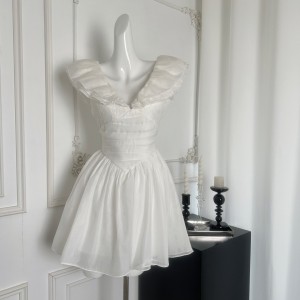 Boamarket Ballet Night Dream Dress Women's Summer New Style White High end Exquisite Age reducing Fairy Puff Skirt