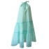 Spring/Summer New Fashionable Small Fresh Green Hanging Neck Off Shoulder Sexy Medium length Dress for Women 67947