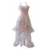 French retro sexy suspender strapless fairy dress with irregular tail and ruffle edge hanging neck dress for women 68040