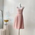 Real time spot French vest dress for women's new Korean style temperament sleeveless camisole dress with belt included