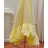 Yige Lira Summer New Yellow Strap Dress Loose Large Skirt Strap Dress 68692