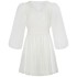 Early autumn new French lantern sleeve princess dress long sleeved sexy V-neck slim fit waist white dress for women 66033