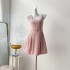 Real time spot French vest dress for women's new Korean style temperament sleeveless camisole dress with belt included