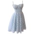 Age reducing girl's temperament, small suspender short skirt, women's lace off shoulder sexy waist cinching dress, dress 68575