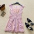 Real time spot new palace embroidery flower waist cinching sweet little dress dress dress short skirt for women