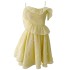 Yige Lira 2024 Spring/Summer New Product Yellow French Strap Short Slim Style Dress Daily 68546