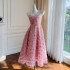 Spring/Summer New Fashionable Sexy Off Shoulder Strap Flower Skirt Resort Beach Party Date Dress 67823