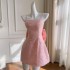 Summer New Pink Sweet Cute Strap Dress Party Dress Strap Short Dress 68550