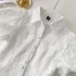 Real shot spot white embroidered bubble sleeve French dress princess dress dress