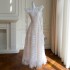 Yige Lira 2024 Spring/Summer New Product White Mesh Waist slimming temperament Daily Dress 68304