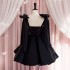 Spring and summer new style socialite petite Hepburn style small black dress banquet host evening gown 68418