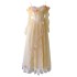 Yige Lira 2024 Spring/Summer New Product Elegant Temperament Strap Waist slimming Long Mesh Dress 68514