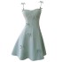 French bow waist cinching slimming temperament socialite birthday dress small vacation suspender dress 68473