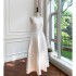 Yige Lira summer new product white temperament hanging neck sleeveless high waist slimming temperament dress 67430