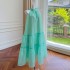 Spring/Summer New Fashionable Small Fresh Green Hanging Neck Off Shoulder Sexy Medium length Dress for Women 67947