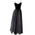 Fashionable temperament camisole dress elegant slimming black party host dress women's birthday party can wear 68376