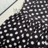 Real shot spot lapel Hepburn slim fit retro polka dot printed mid length dress