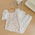 Real time spot bag buttocks slimming and slimming waist cinching water-soluble flower hollow lace dress for women