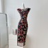 Real time stock retro cheongsam improved hip hugging dress fishtail skirt mid length skirt