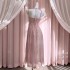 Yige Lira 2024 Spring/Summer New Product Pink Waist slimming temperament long nail bead dress 68445