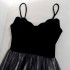 Fashionable temperament camisole dress elegant slimming black party host dress women's birthday party can wear 68376