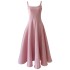 Elegant pink camisole mid length backless sexy little dress for women to wear in daily life, slim fit dress 68621