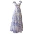 Summer New Small Fresh Printed Satin Strap Dress with Elegant Style Small Dress 68567