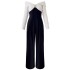 Temperament Commuter Professional Style Black and White Contrast One Shoulder jumpsuit Pants 51293