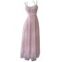 Yige Lira 2024 Spring/Summer New Product Pink Waist slimming temperament long nail bead dress 68445