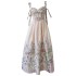 Butterfly Fairy Dress French Jacquard Dress Temperament Bow Pearl Belt Waist Strap Long Dress 68350