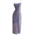 Summer new light purple camisole dress for dinner parties, mid length dress 67927