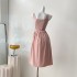 Real time spot French vest dress for women's new Korean style temperament sleeveless camisole dress with belt included